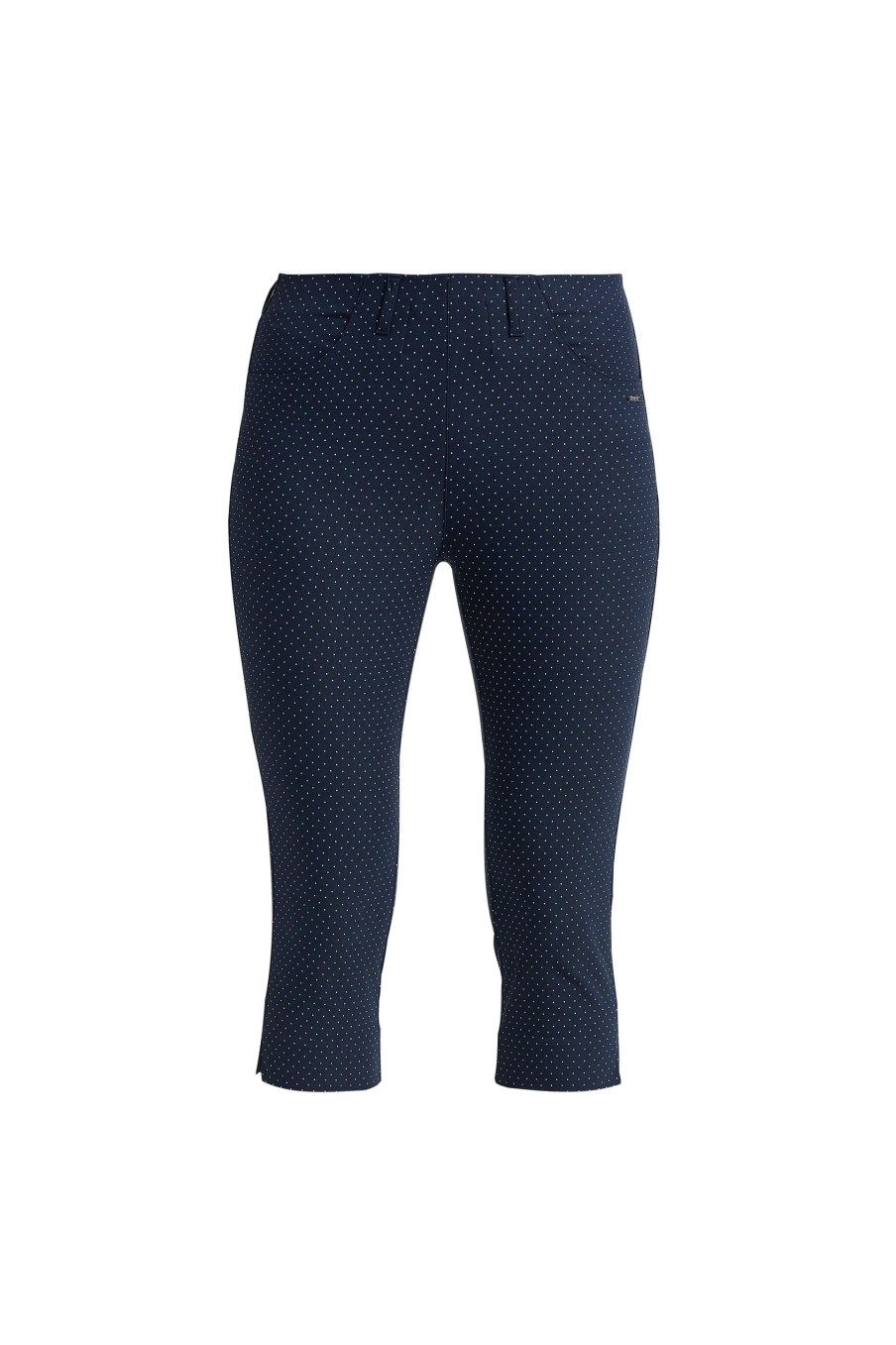 Silhouette Laurie | Grace Slim Capri - Navy White Dots