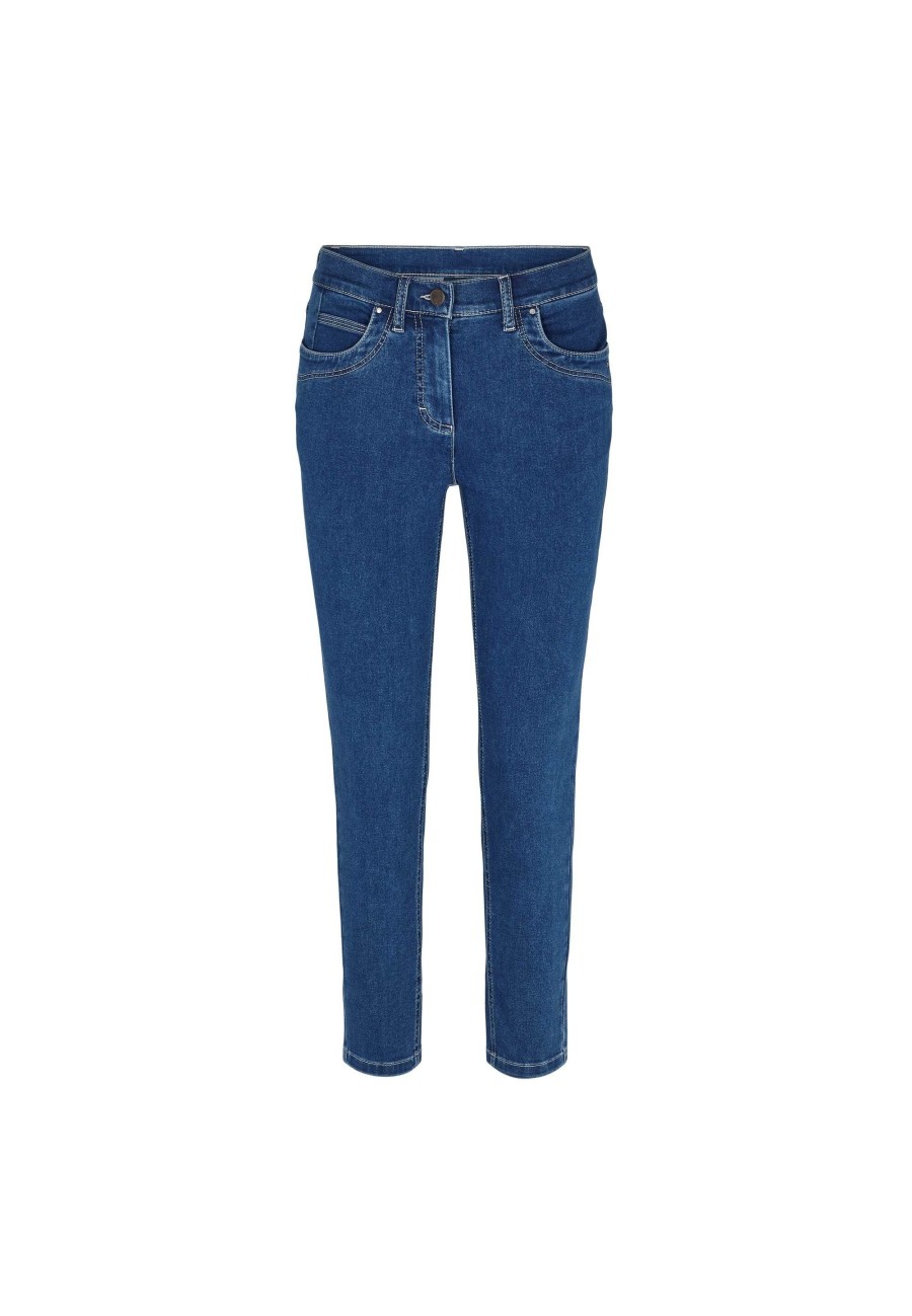 Silhouette Laurie | Laura Slim Crop - Medium Blue Denim