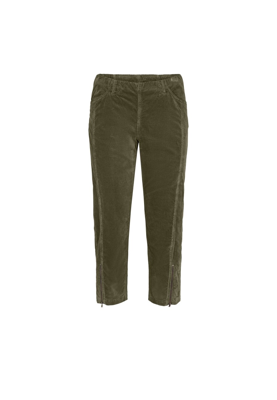 Silhouette Laurie | Piper Regular Corduroy Crop - Dried Olive