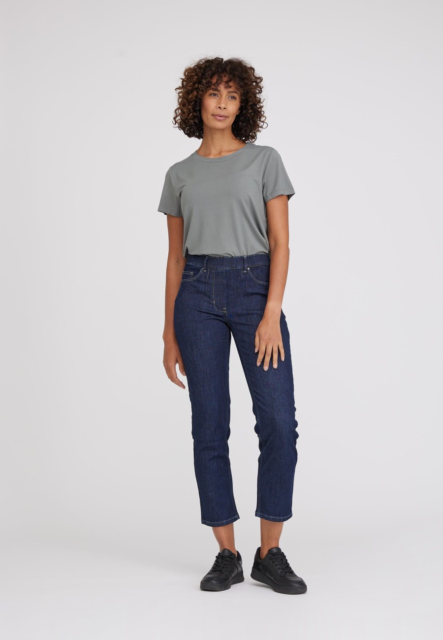 Silhouette Laurie | Hannah Regular - Extra Short Length - Dark Blue Denim