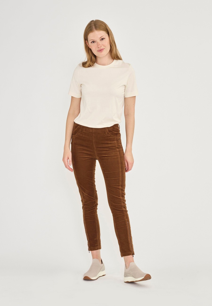 Silhouette Laurie | Madison Slim Corduroy Crop - Bronze