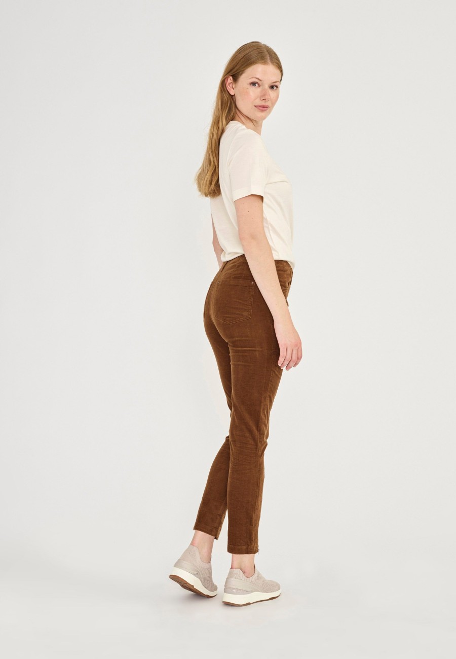 Silhouette Laurie | Madison Slim Corduroy Crop - Bronze