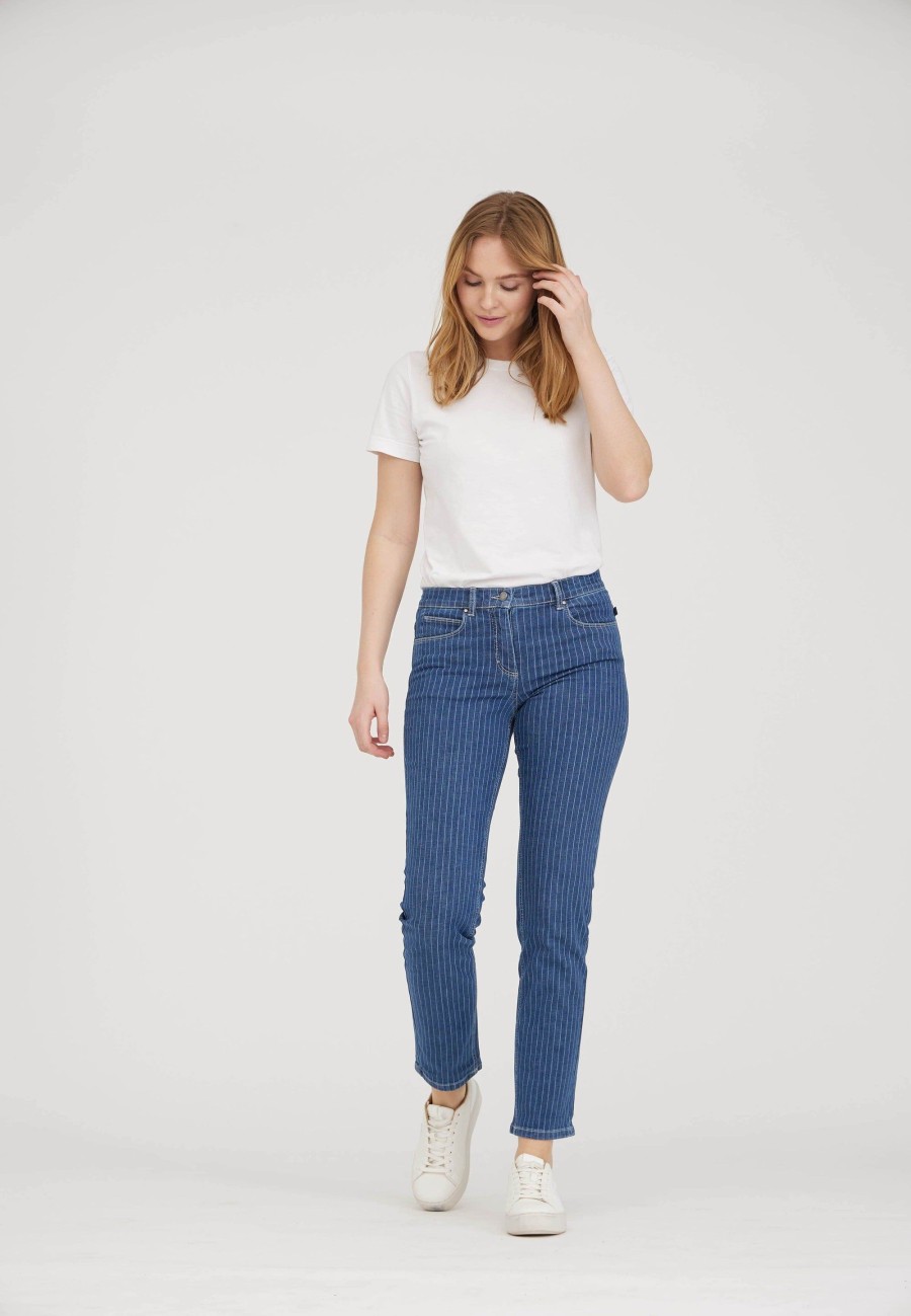 Silhouette Laurie | Charlotte Regular - Medium Length - Blue Denim Stripe