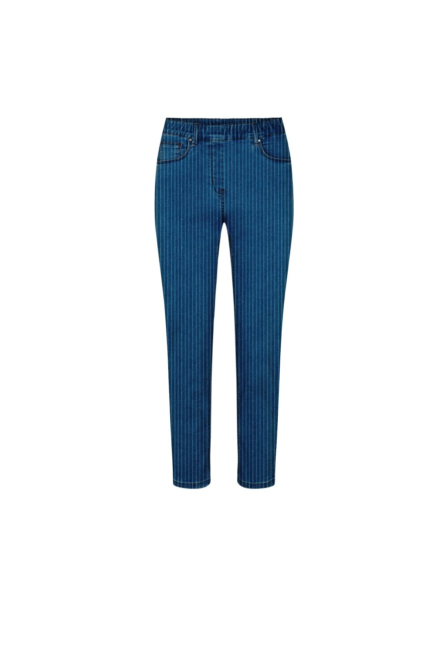 Silhouette Laurie | Hannah Regular - Extra Short Length - Blue Denim Stripe