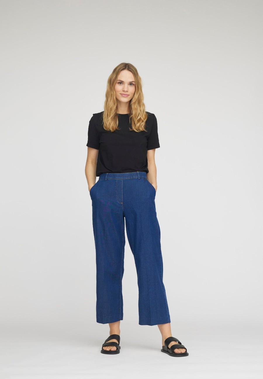 Silhouette Laurie | Phoebe Loose Crop - Medium Blue Denim