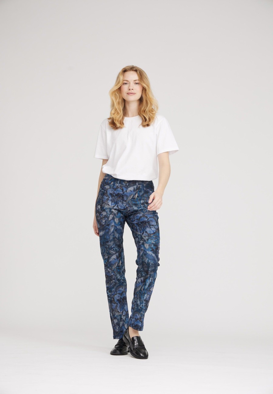 Silhouette Laurie | Charlotte Regular - Medium Length - Navy Print