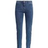 Length Laurie | Olivia Embroidery Skinny - Medium Length - Medium Blue Denim