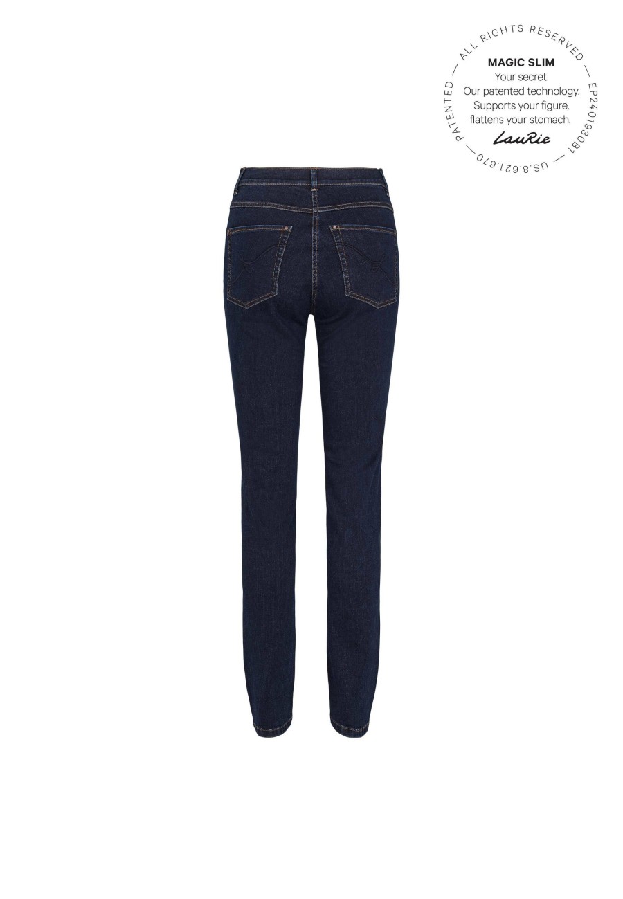 Silhouette Laurie | Agatha Slim - Medium Length - Dark Blue Denim