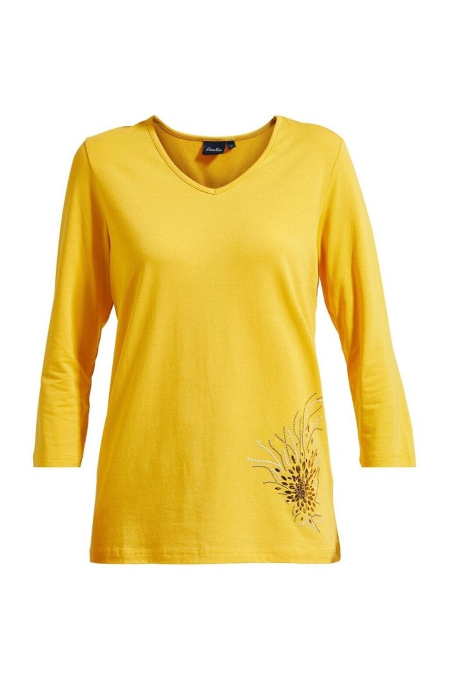 Tops Laurie | Diaz Deco Regular Jersey Shirt - Warm Yellow