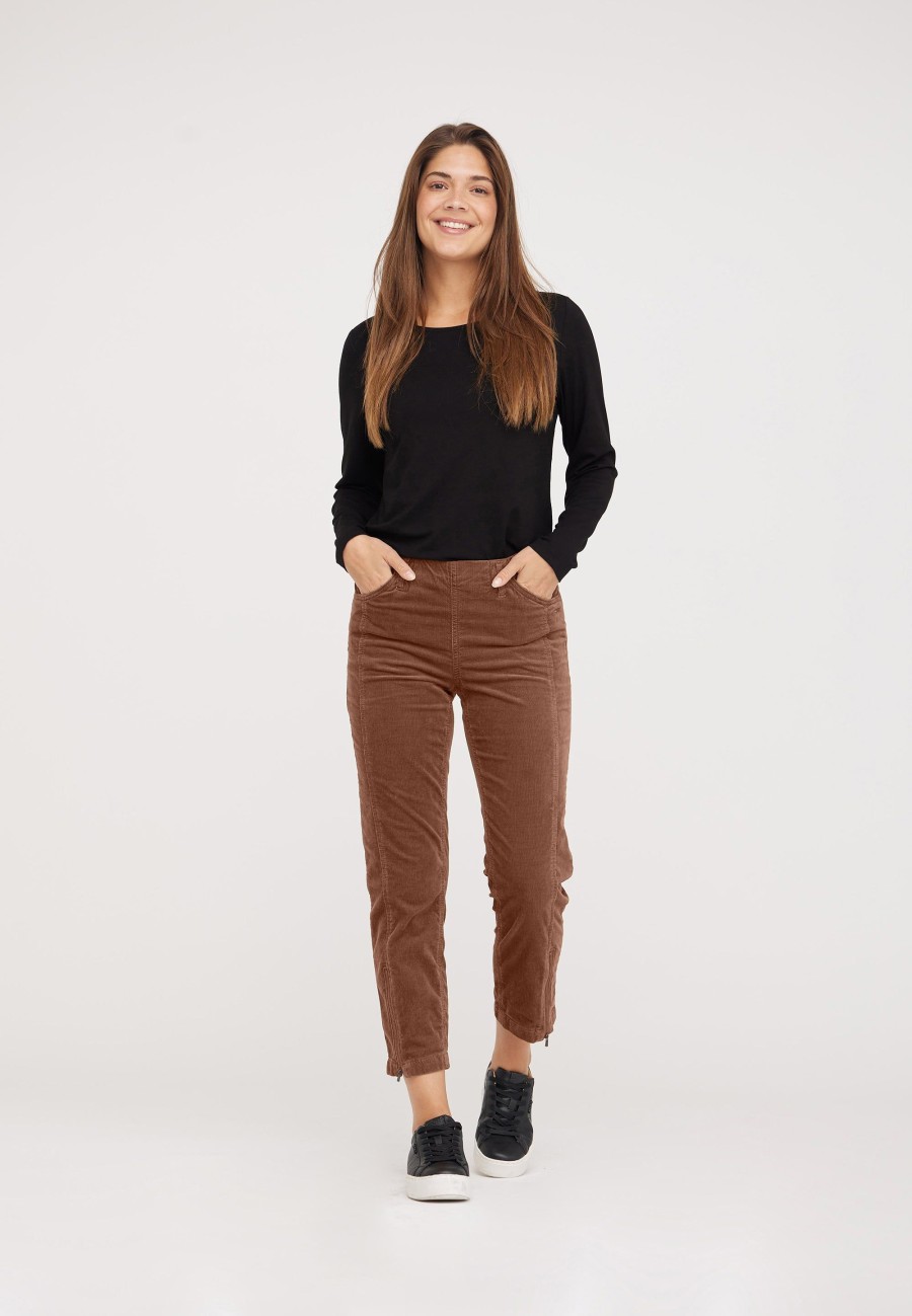 Silhouette Laurie | Piper Regular Corduroy Crop - Chocolate Chip