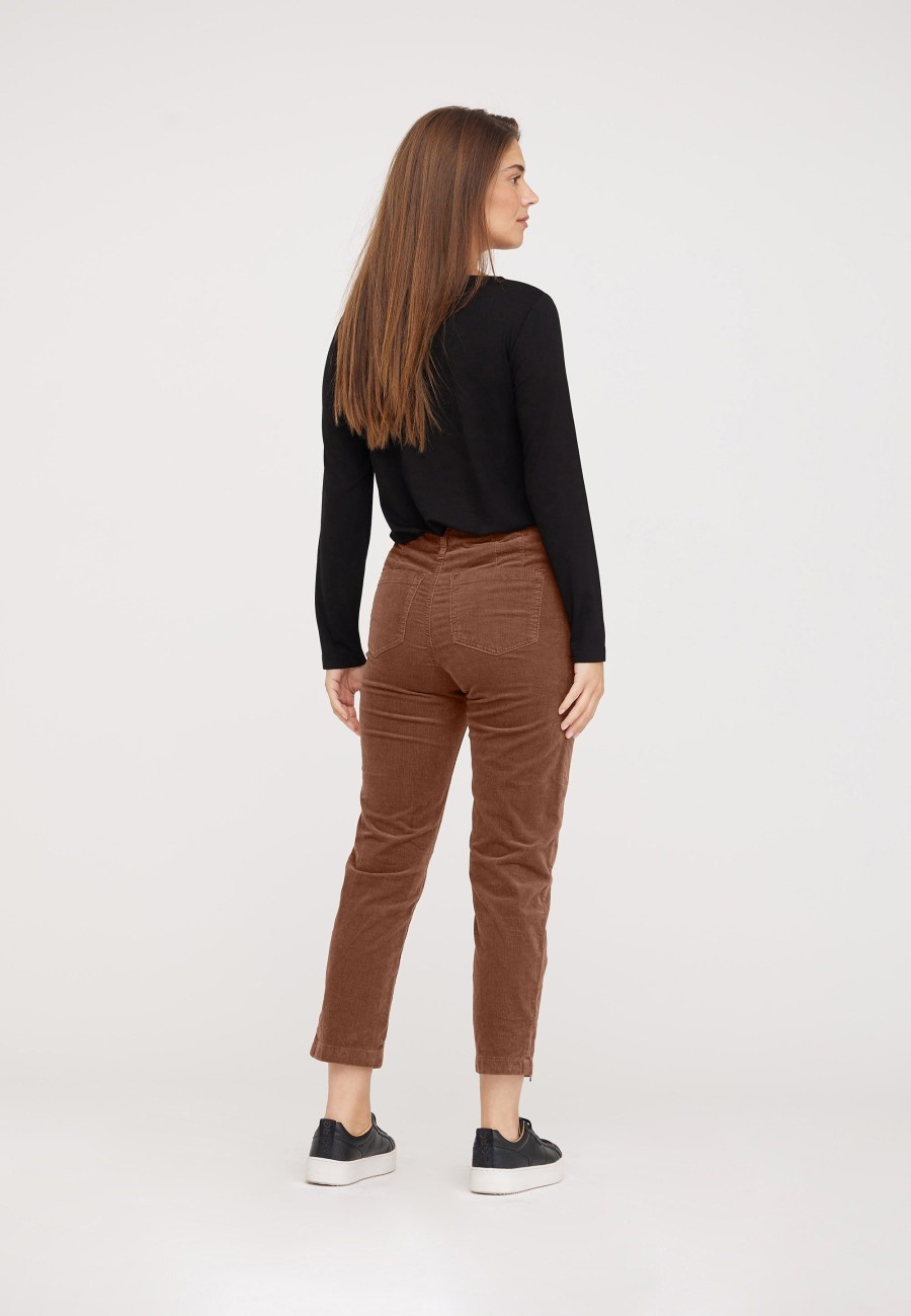 Silhouette Laurie | Piper Regular Corduroy Crop - Chocolate Chip