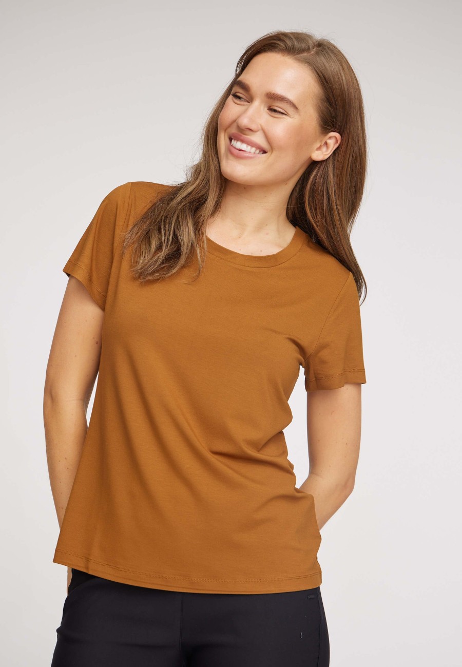 Tops Laurie | Amanda Jersey T-Shirt - Bronze