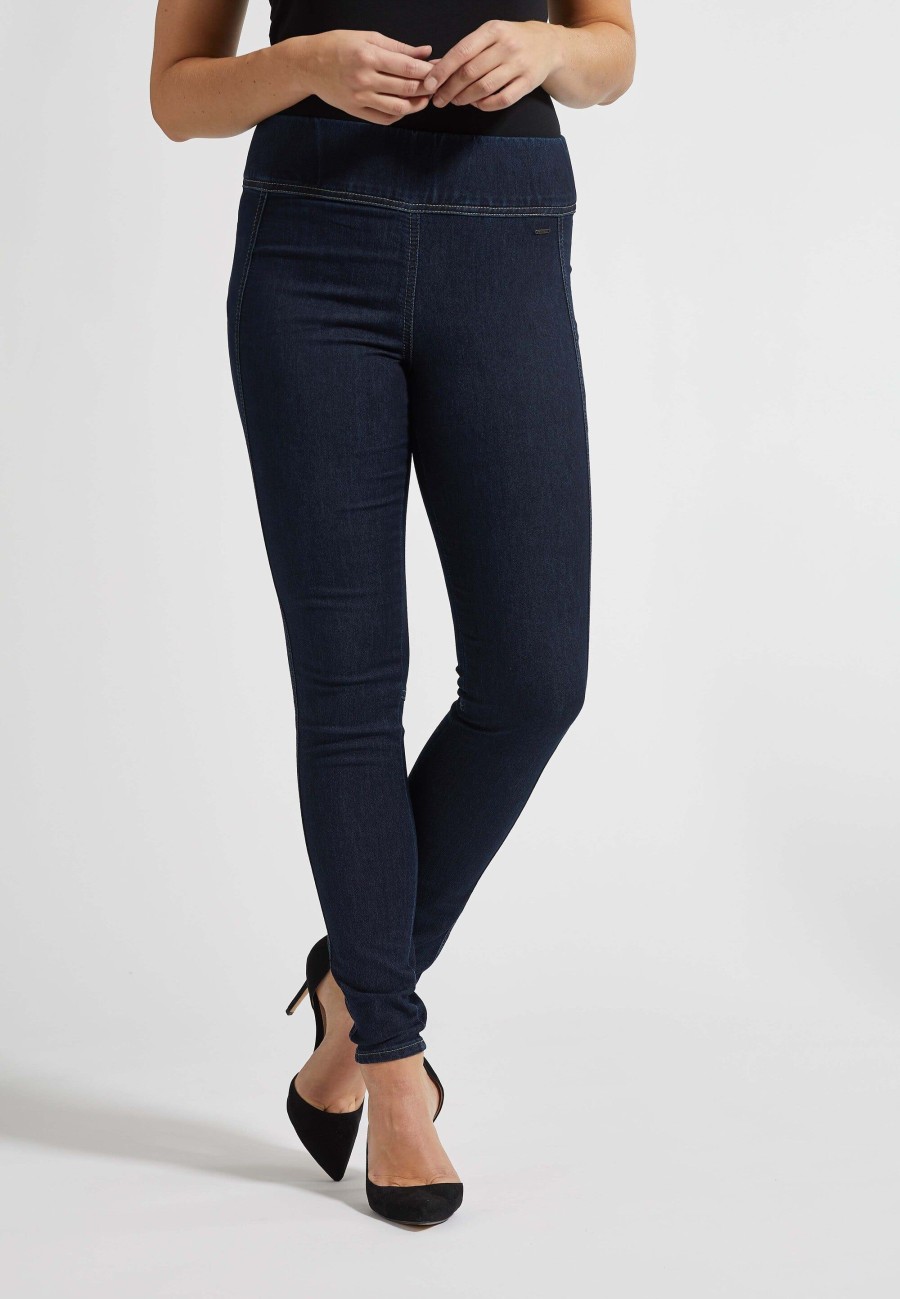 Length Laurie | Zoey Skinny - Short Length - Dark Blue Denim