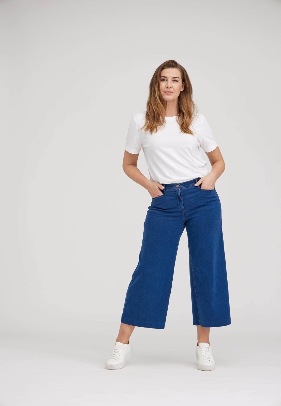 Silhouette Laurie | Rachel Loose Crop - Blue Denim