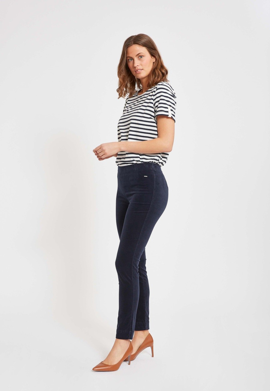 Silhouette Laurie | Vicky Slim Corduroy - Short Length - Navy