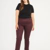 Silhouette Laurie | Taylor Regular - Short Length - Dark Plum Houndstooth Print