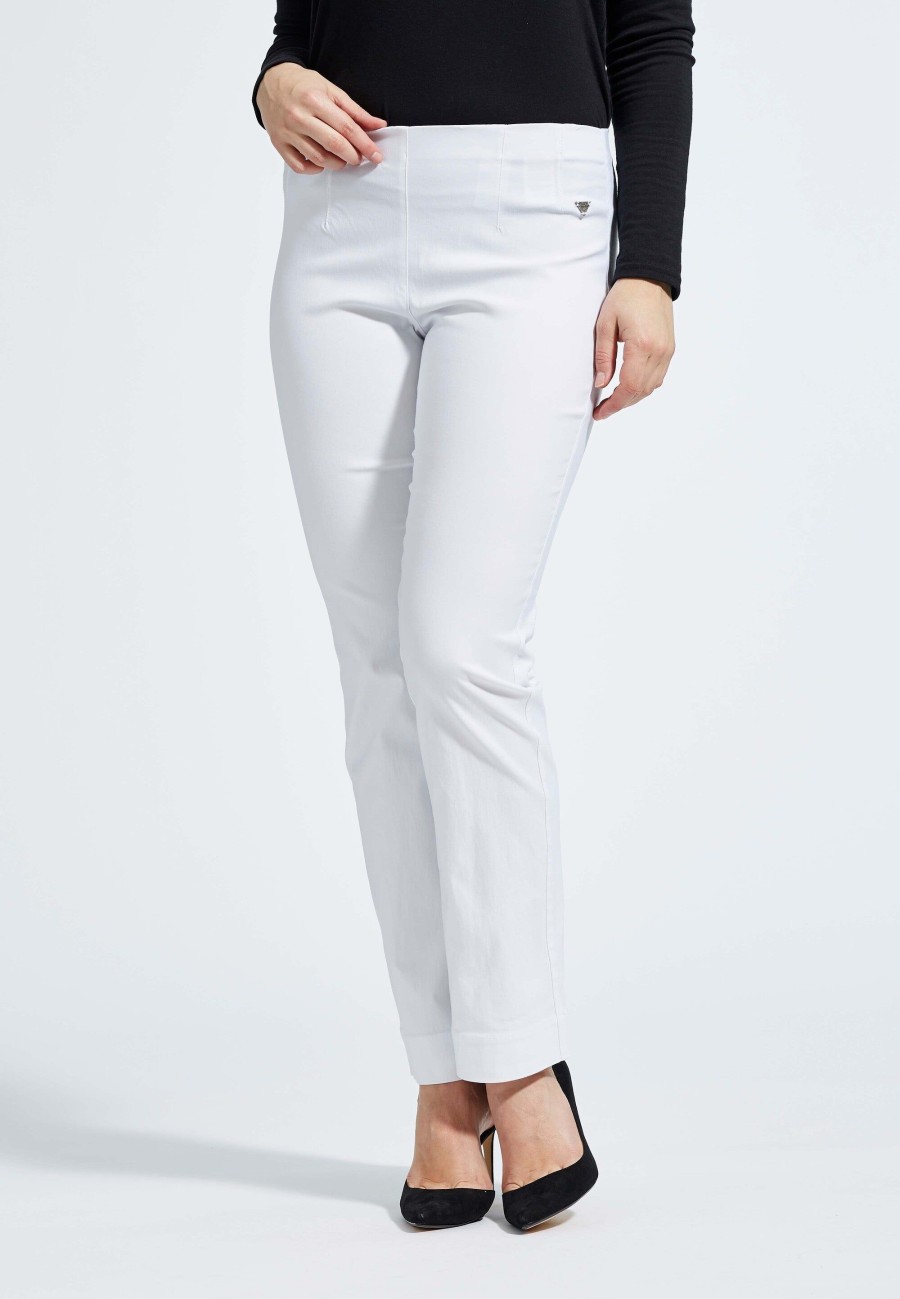 Silhouette Laurie | Bella Straight - Medium Length - White