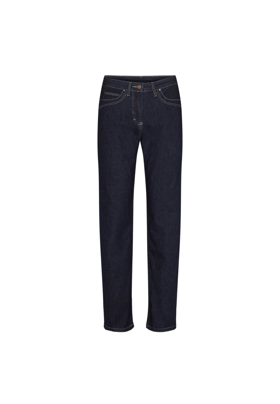 Silhouette Laurie | Amelia Straight - Medium Length - Dark Blue Denim