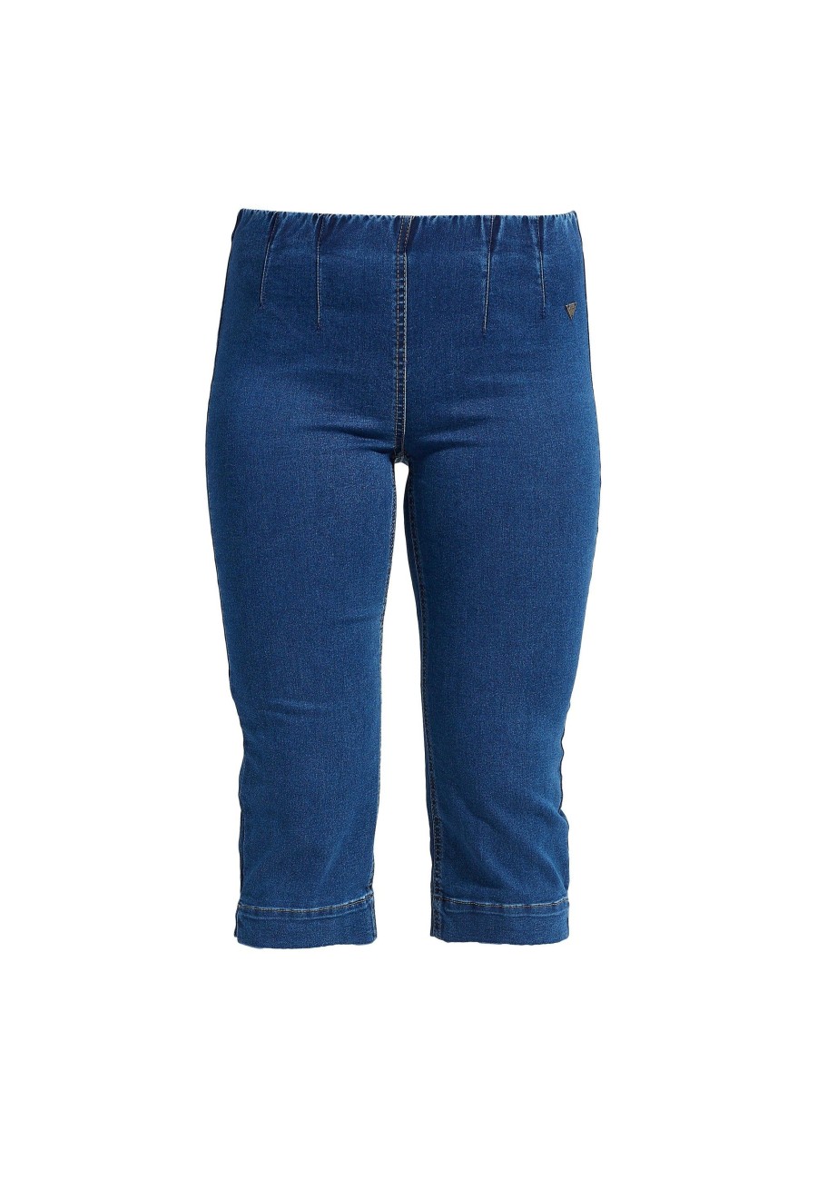 Silhouette Laurie | Naomi Slim Capri - Medium Blue Denim