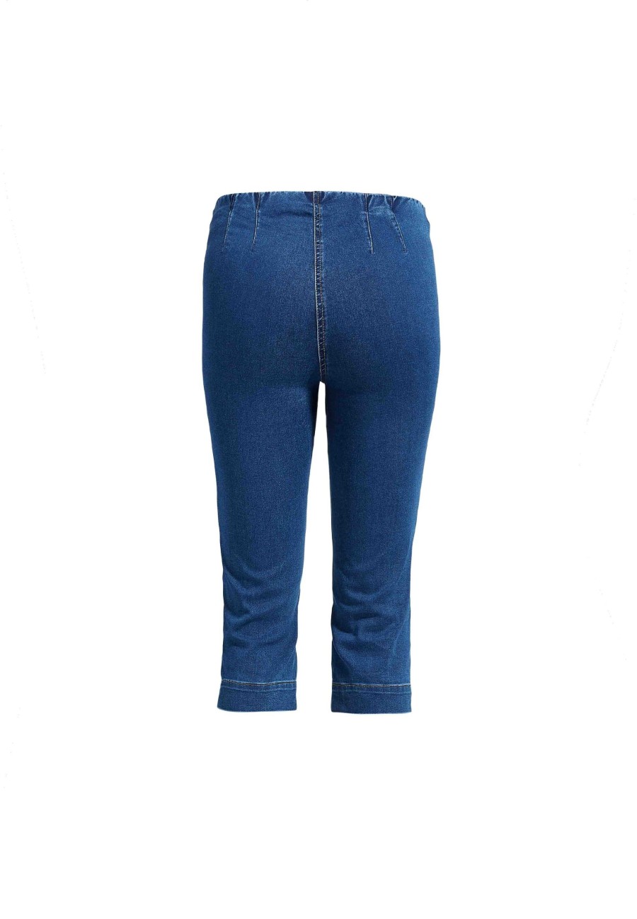 Silhouette Laurie | Naomi Slim Capri - Medium Blue Denim