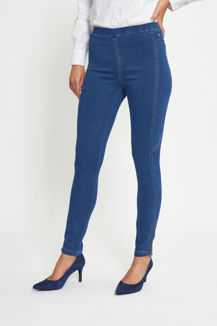 Length Laurie | Stella Skinny - Short Length - Medium Blue Denim