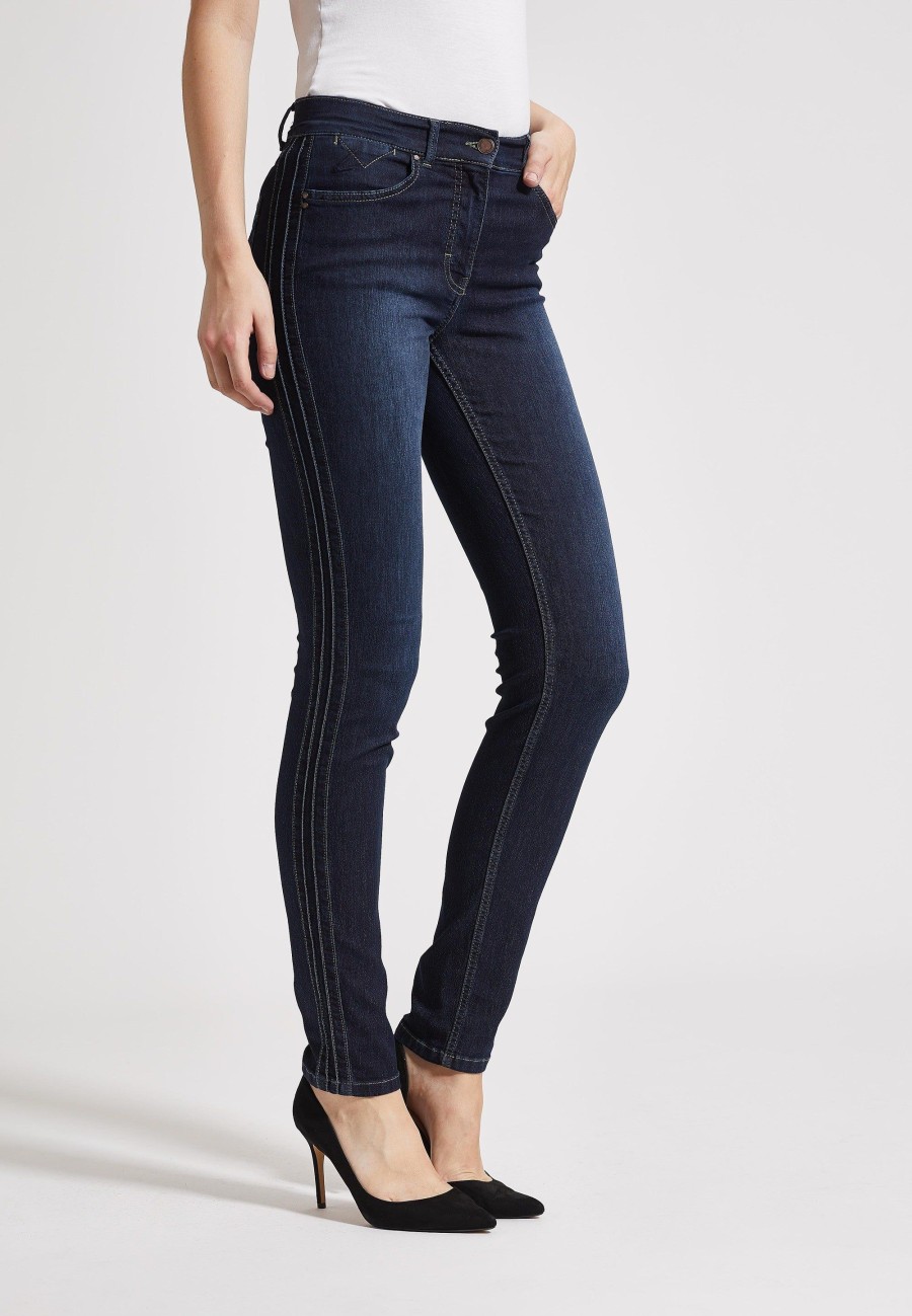 Silhouette Laurie | Lonnie Pin Slim - Medium Length - Dark Blue Washed