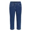 Silhouette Laurie | Charlotte Regular Capri Medium Length - Medium Blue Denim