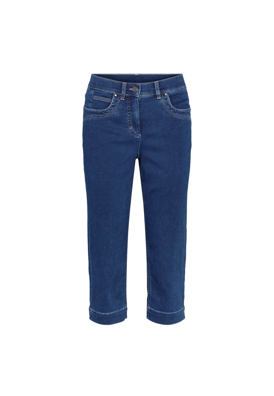 Silhouette Laurie | Charlotte Regular Capri Medium Length - Medium Blue Denim